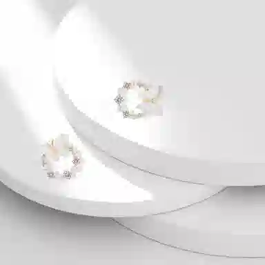 牧言 甜美可爱简约小众设计高级感 立体镂空圆环幻彩蝶梦蝴蝶结小熊耳饰套装 合金 蝴蝶圆圈耳环 女款