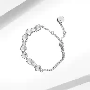 牧言 月光女神 冷淡风轻奢气质小众浪漫高级感 甜美闪耀在逃公主百搭日常通勤手饰 恋爱告白 琉璃 手链 女款