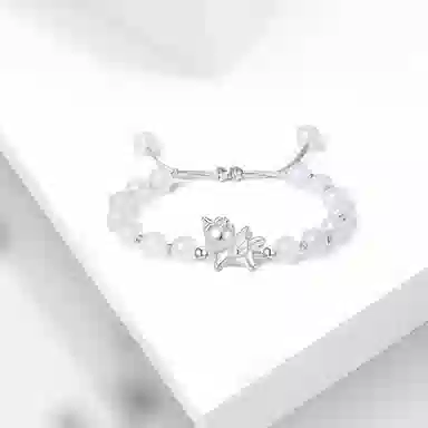 【S999纯银】 牧言 马上有钱 新中式气质百搭小众浪漫高级感 本命年招财纳福生肖小飞马时来运转编织绳 好运 琉璃 手链 男女同款情侣款