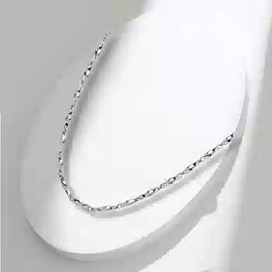 牧言 高街潮流简约素链搭配款 嘻哈中性风瓜子扭片锁骨链 莫比乌斯项链 男女同款情侣款