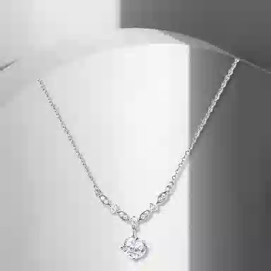 牧言 冷淡风气质简约小众设计高级感 光面立体闪耀水滴流苏星点日常百搭锁骨链 合金 星光闪闪项链 女款