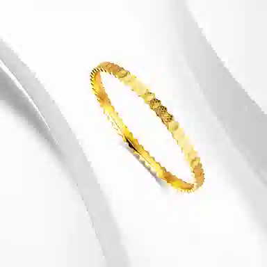 牧言 国潮复古新中式简约小众设计高级感 波光粼粼亮面闭口日常百搭手饰 合金 手镯 女款