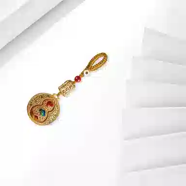 牧言 招运平安福禄葫芦 国潮复古新中式诸事顺利财运滚滚 祥云平安符葫芦车用 合金 挂件 男女同款情侣款