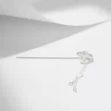 牧言 国潮复古新中式气质简约小众设计高级感 条纹三生有杏镂空蝴蝶发饰 发簪 女款