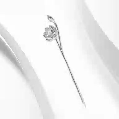 牧言 国潮复古新中式气质小众设计高级感 光面莲花汉服旗袍马面裙盘发配饰簪子 并蒂莲发簪 女款