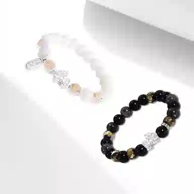 牧言 招财貔貅 复古新中式民族风小众浪漫高级感 纳福铜钱元宝吞金兽宝宝诸事顺利转运珠手饰 好运 白玉菩提 手串 男女同款情侣款