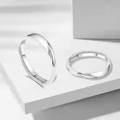 牧言 冷淡风简约小众设计高级感 光面素圈交织扭绳对戒可调节指环 合金 莫比乌斯戒指 男女同款情侣款