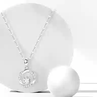 牧言 冷淡风气质简约小众设计高级感 光面立体几何镂空圆环无限的爱日常百搭锁骨链 合金 莫比乌斯项链 女款