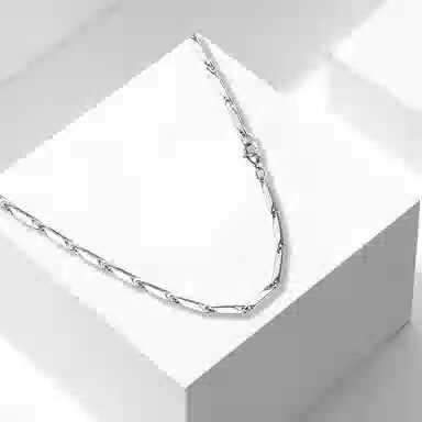 牧言 高街潮流简约素链搭配款 嘻哈中性风瓜子扭片锁骨链 莫比乌斯项链 男女同款情侣款