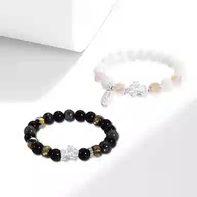 牧言 招财貔貅 复古新中式民族风小众浪漫高级感 纳福铜钱元宝吞金兽宝宝诸事顺利转运珠手饰 好运 白玉菩提 手串 男女同款情侣款