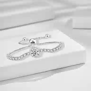 牧言 冷淡风简约小众气质设计感 森系小清新学生党日通勤闪耀抽拉可调节手饰 合金 小太阳流苏手链 女款