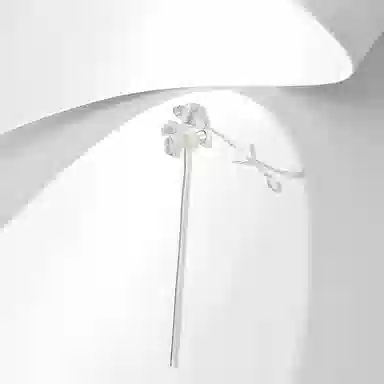 牧言 国潮复古新中式气质简约小众设计高级感 条纹三生有杏镂空蝴蝶发饰 发簪 女款