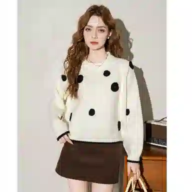 法文箱子 简约套头休闲毛衣 女款