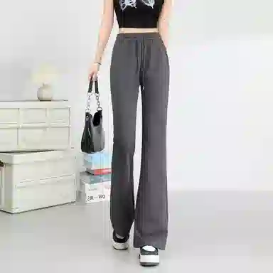 法文箱子 修身通勤简约休闲裤 女款 黑色