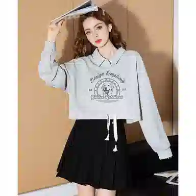 法文箱子 简约舒适休闲卫衣 女款