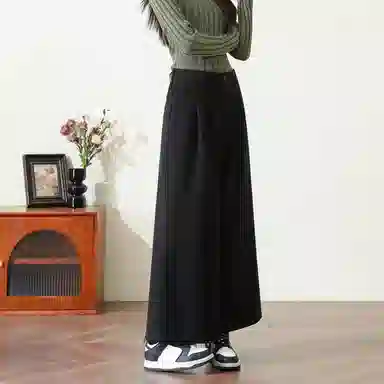 法文箱子 高腰宽松简约休闲裤 女款