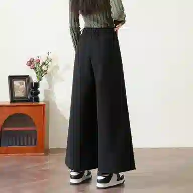 法文箱子 高腰宽松简约休闲裤 女款