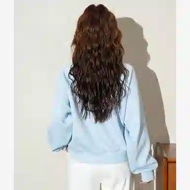 法文箱子 舒适休闲简约卫衣 女款 浅蓝