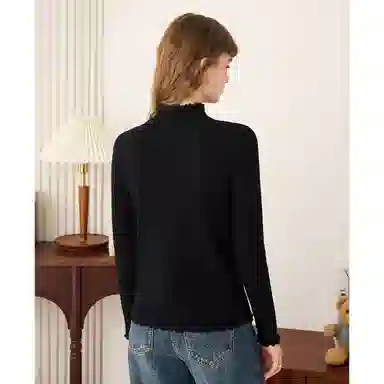 法文箱子 休闲修身简约长袖针织衫 女款