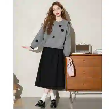 法文箱子 简约套头休闲毛衣 女款