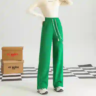 法文箱子 宽松中腰简约休闲裤 女款