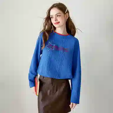 法文箱子 舒适纯色简约卫衣 女款