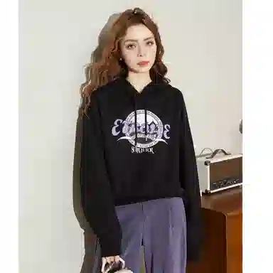 法文箱子 舒适休闲连帽卫衣 女款