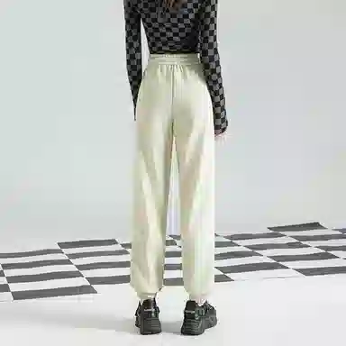 法文箱子 简约中腰宽松休闲裤 女款 浅紫