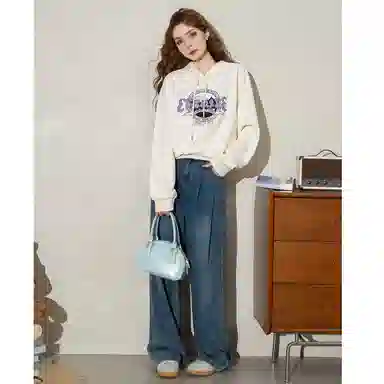 法文箱子 舒适休闲连帽卫衣 女款