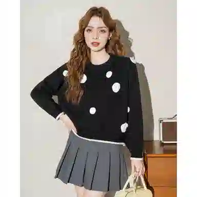 法文箱子 简约套头休闲毛衣 女款