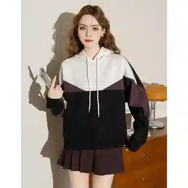 法文箱子 连帽套头长袖卫衣 女款