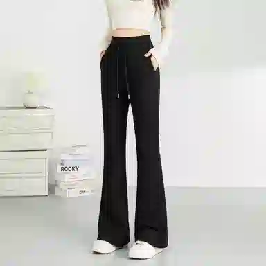 法文箱子 修身通勤简约休闲裤 女款 黑色