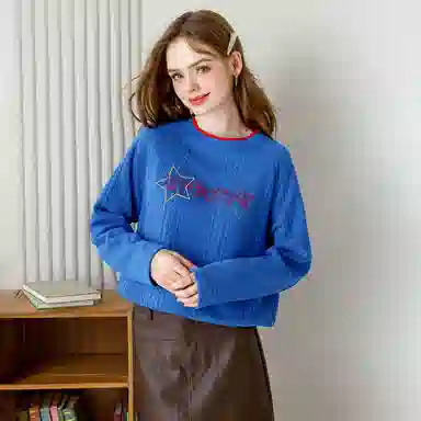 法文箱子 舒适纯色简约卫衣 女款