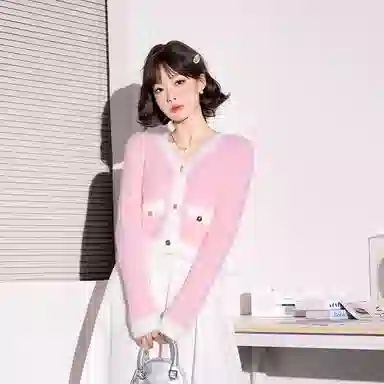 法文箱子 休闲慵懒甜美长袖毛衣 女款