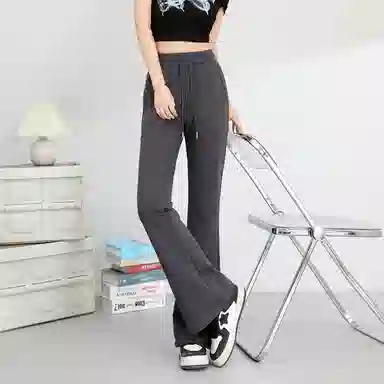 法文箱子 修身通勤简约休闲裤 女款 黑色