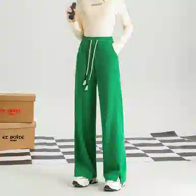 法文箱子 宽松中腰简约休闲裤 女款