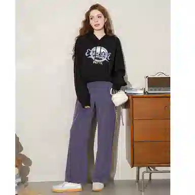 法文箱子 舒适休闲连帽卫衣 女款