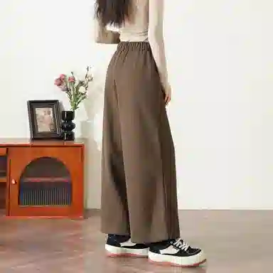 法文箱子 高腰宽松简约休闲裤 女款