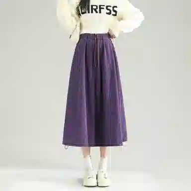 法文箱子 时尚百搭垂感休闲长裙 女款