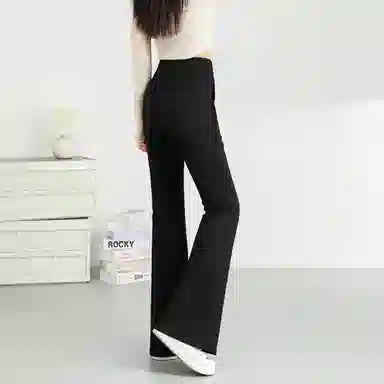 法文箱子 修身通勤简约休闲裤 女款 黑色