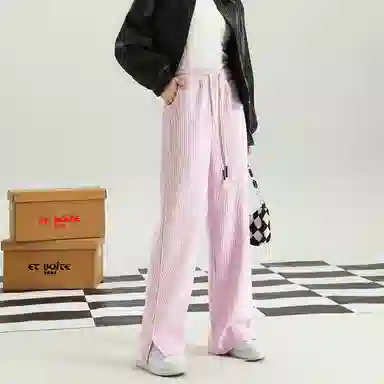 法文箱子 宽松中腰简约休闲裤 女款