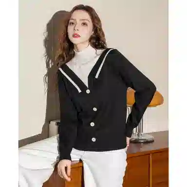 法文箱子 舒适休闲通勤针织衫 女款