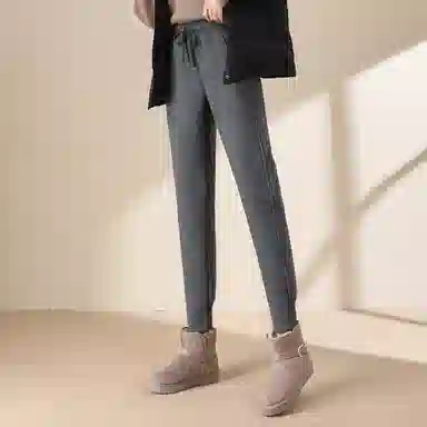 法文箱子 高腰修身微弹休闲裤 女款