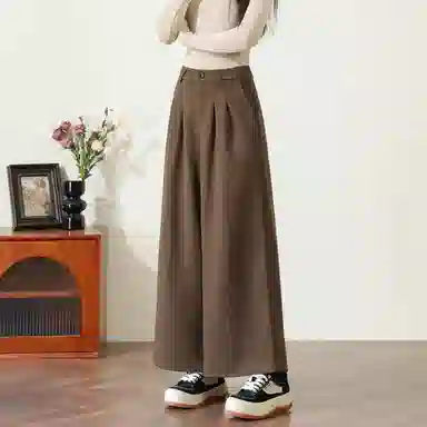 法文箱子 高腰宽松简约休闲裤 女款