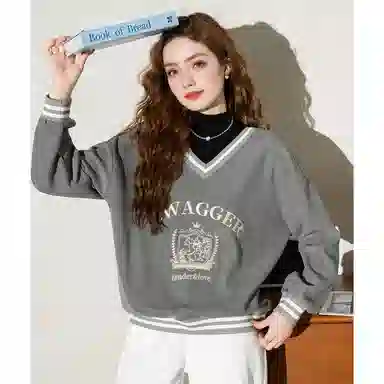 法文箱子 休闲舒适简约卫衣 女款