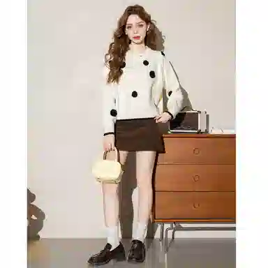 法文箱子 简约套头休闲毛衣 女款