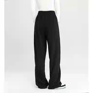 法文箱子 简约中腰宽松休闲裤 女款