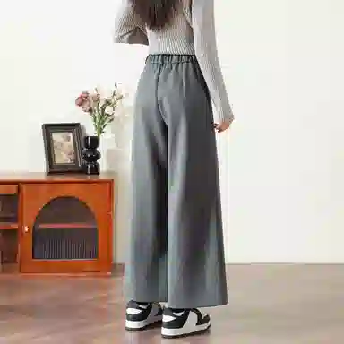 法文箱子 高腰宽松简约休闲裤 女款