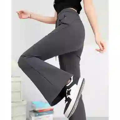 法文箱子 修身通勤简约休闲裤 女款 黑色