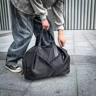 探露 时尚手提斜挎行李短途旅行干湿分离 涤纶 健身包 常规 男女同款情侣款 灰色/黑色/红色/粉色